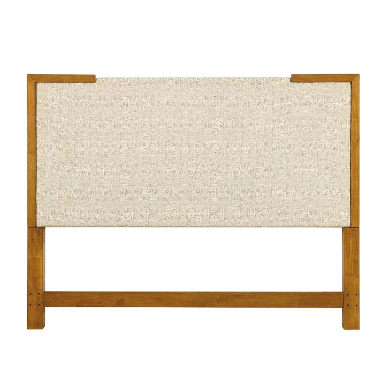 Scott Living Scott Living Heritage Upholstered Headboard with Cut Out Design - Honey