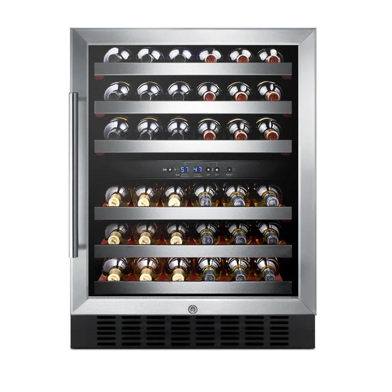 Summit Appliance Summit Appliance Dual Zone 23.63'' 46 Bottle Wine Refrigerator with Reversible Door