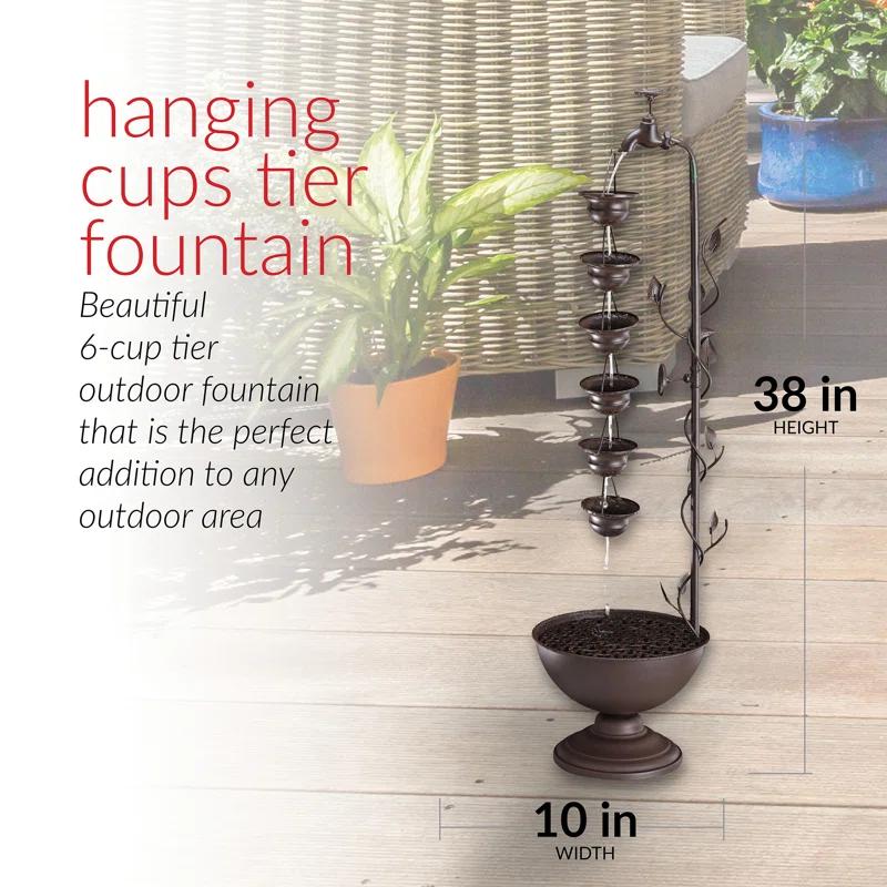 Winston Porter Gertrude Metal Weather Resistant Floor Fountain