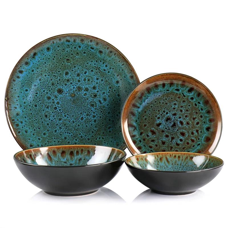 Gibson Elite Kyoto 16 Piece Dinnerware Set, Service for 4