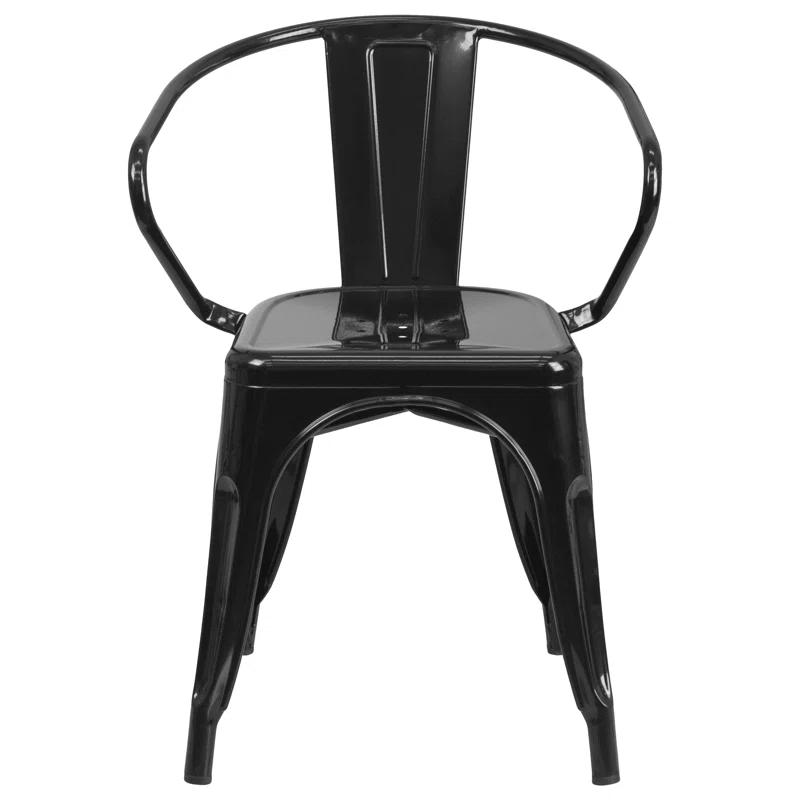 Flash Furniture Hucheson Metal Indoor-Outdoor Chair with Arms