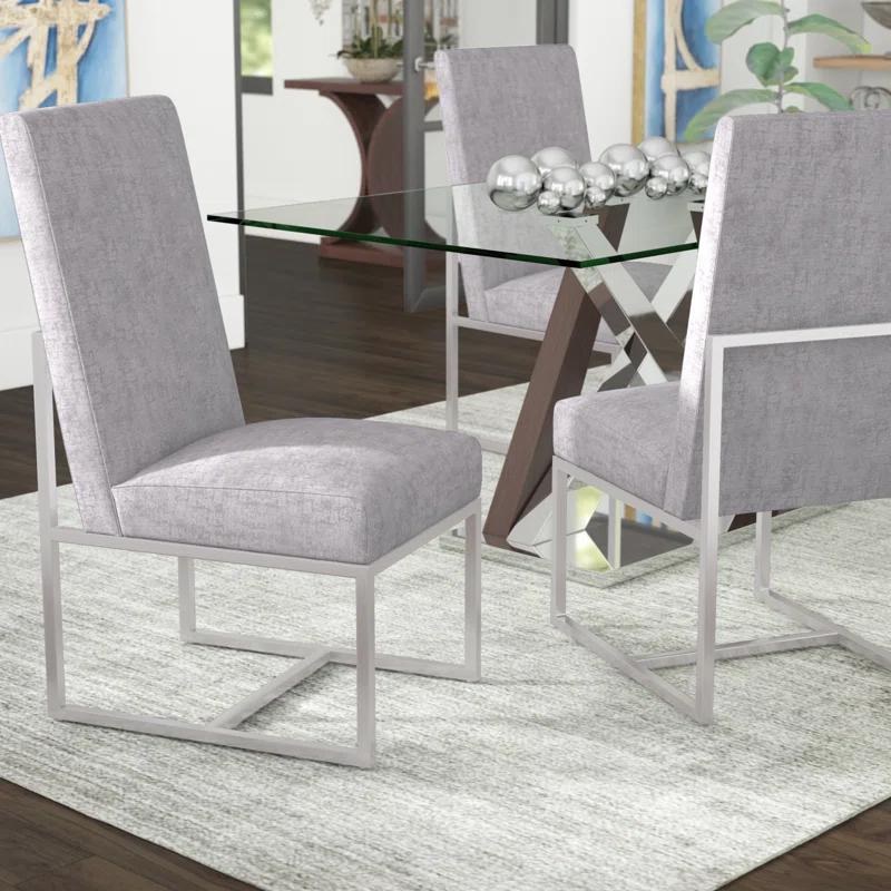 Hokku Designs Johnnette 18.9'' H Velvet Upholstered Side Chair