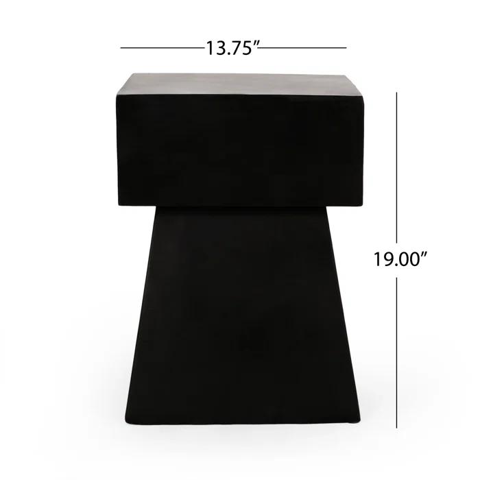 Latitude Run® Arizona Square Concrete Outdoor Side Table