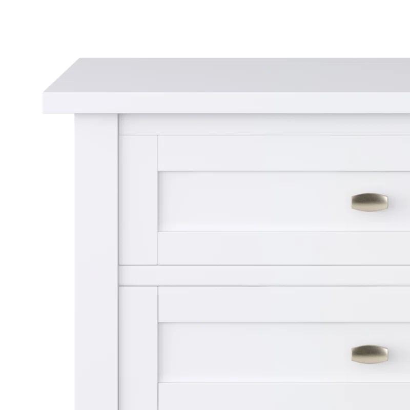 Simpli Home Warm Shaker 24"W Solid Wood Bedside Table with Two Drawers