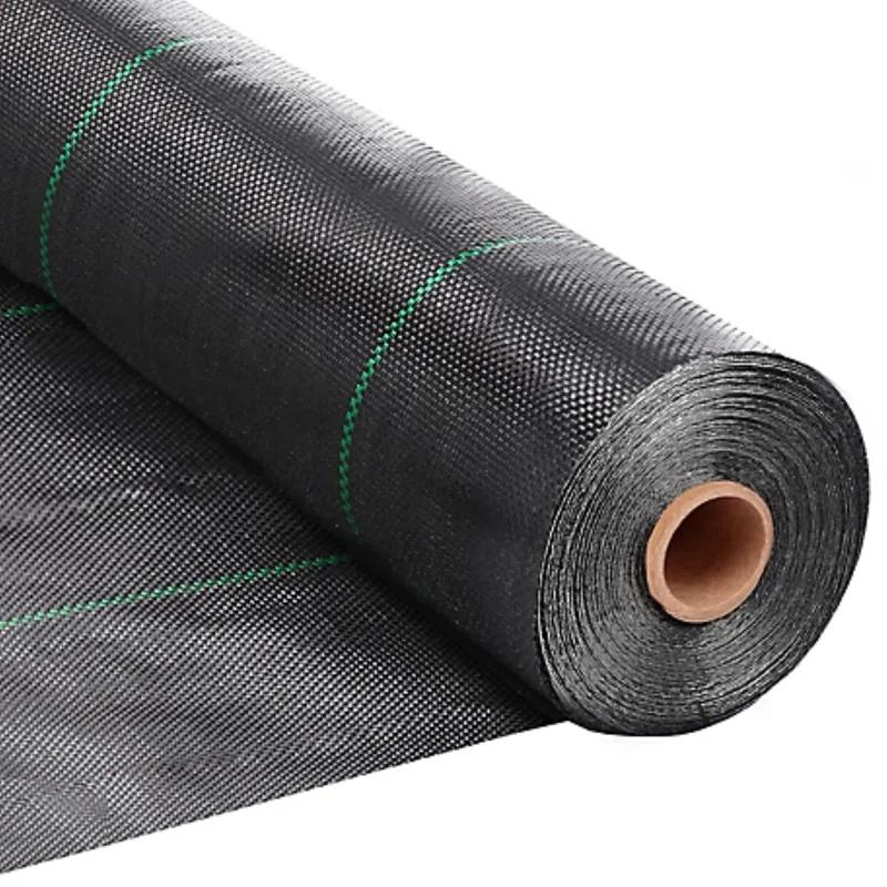 e-Joy Black Weed Barrier Landscape Premium Fabric-Heavy Duty Woven Ground Cloth With Superior Permeability Weed Control Convenient Design