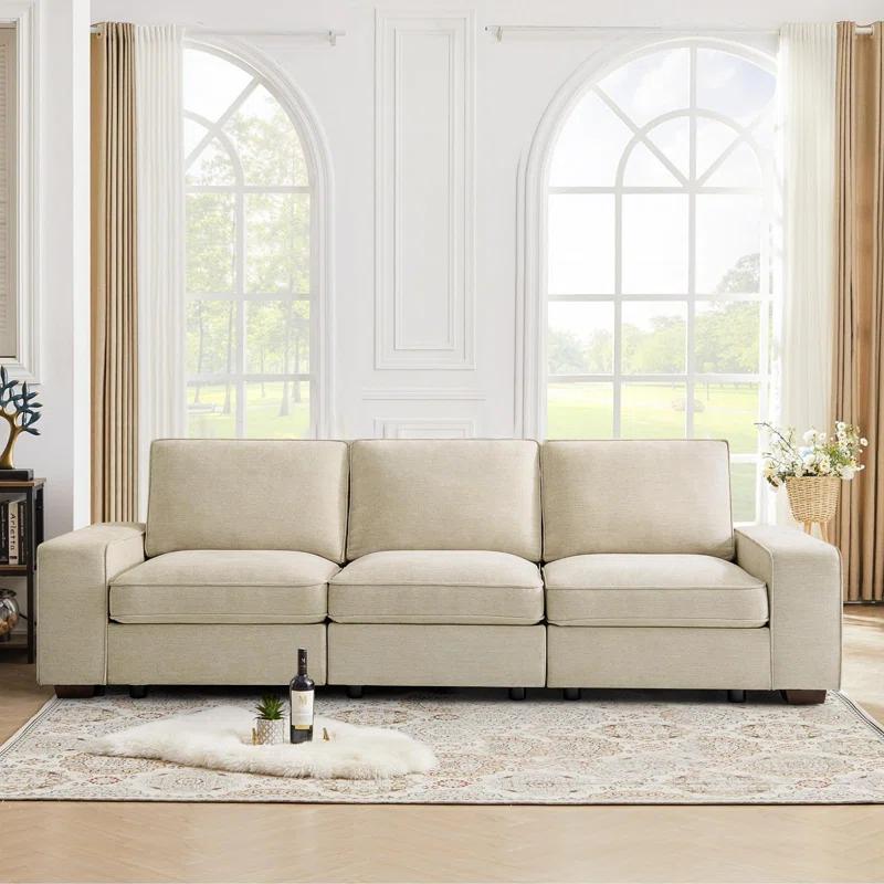Latitude Run® Modern Modular Chenille Sectional Sofa With Storage Space And Detachable Cover