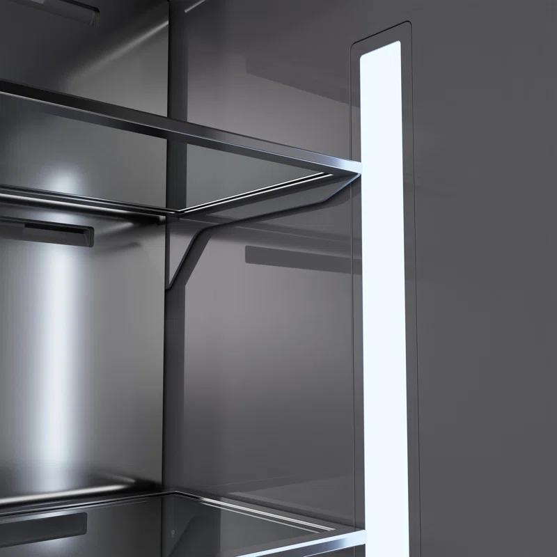 ZLINE ZLINE 30 in. 16.1 cu. ft. Built-In Bottom Freezer Refrigerator with Water Dispenser and Ice Maker in Satin Stainless Steel with Graphite Gray Interior GRBIV-SN-30