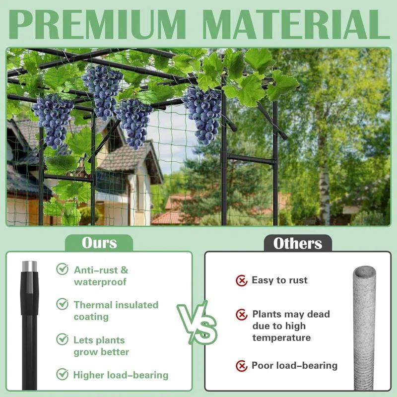 ShangQuan WuLiu Tall Garden Arch Trellis For Climbing Plants, Large Grape Vine Support Arch Arbor Trellis