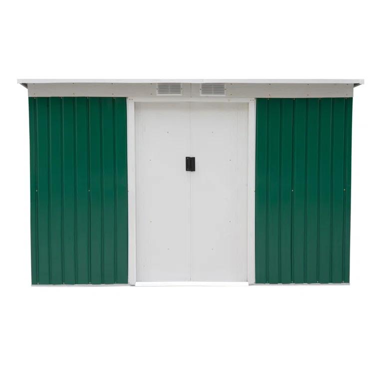 Outsunny Outdoor Lean-To Metal Storage Shed