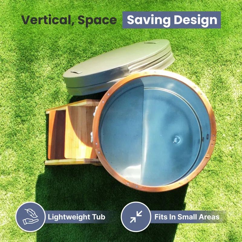 ALEKO ALEKO Ice Bath Frost Cold Pod Plunge Tub | 118 Gallon Water Treatment Capacity | 37.5” x 32.25”