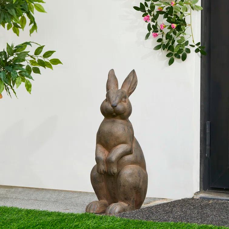 Trinx Zachary MGO Standing Rabbit Garden Statue