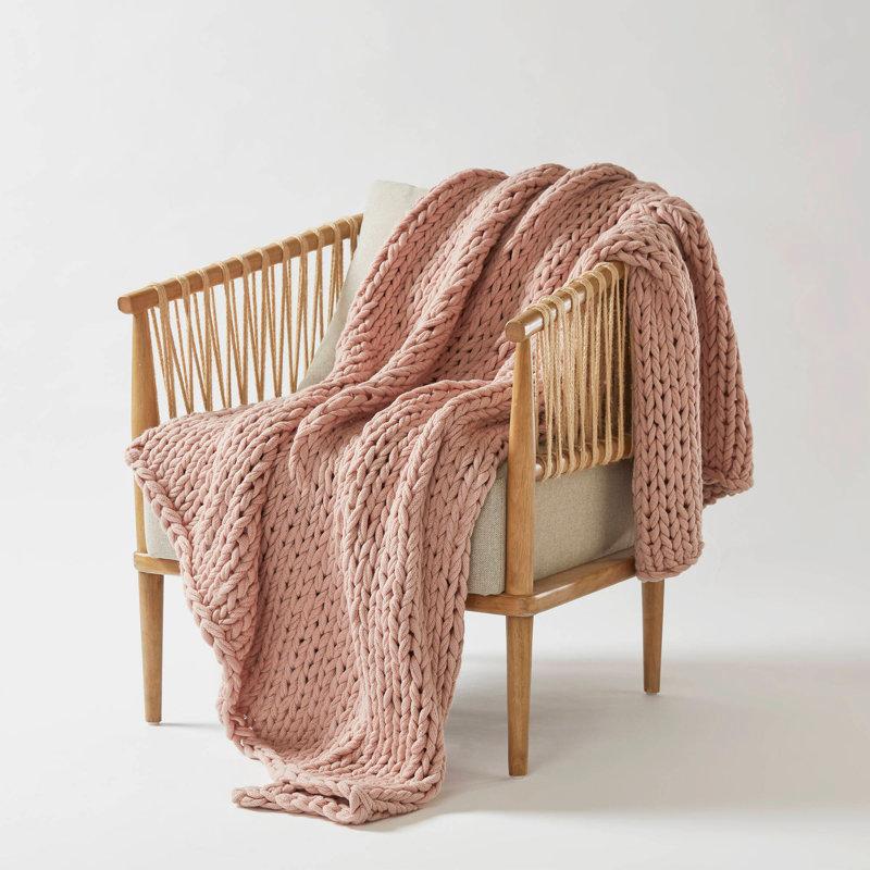 Kelly Clarkson Home Madison Hand Made Chunky Double Knit Throw Blanket