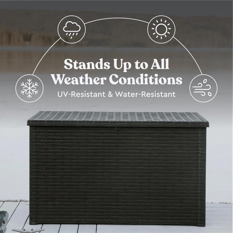 Keter Keter Java 230 Gallon XXL Durable Resin Outdoor Storage and Organization Deck Box Ideal For Garden Patio Furniture and Supplies