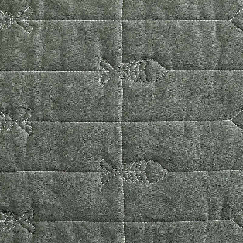 Eddie Bauer Eddie Bauer Troutdale Green Cotton Reversible Quilt Set