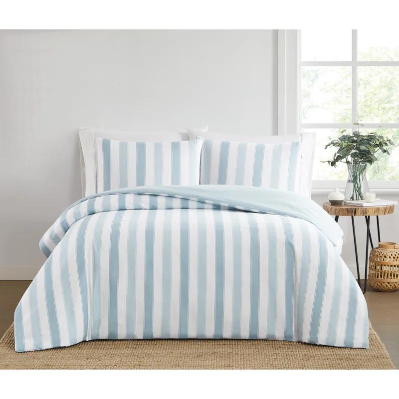 Truly Soft Aiden Polyester Standard Striped Duvet Cover Set