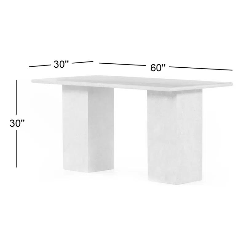 Leonel Desk - Cream Marble