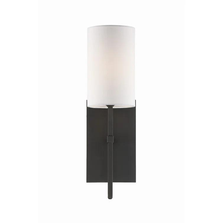 VER-241-BF-Crystorama Lighting-Veronica - One Light Wall Sconce-Black Forged Finish