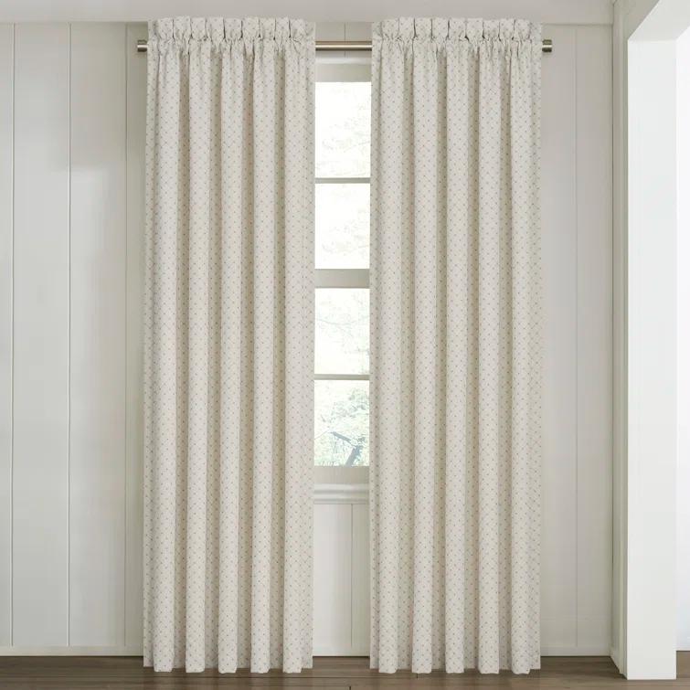 Ivory Light-Filtering Polyester Rod Pocket Window Panels, 84"