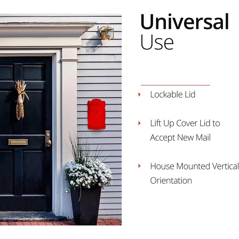 Cara Cast Iron Wall Mounted Mailbox