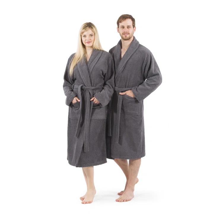 Linum Home Textiles Terry Terry Cloth Bathrobe with Pockets