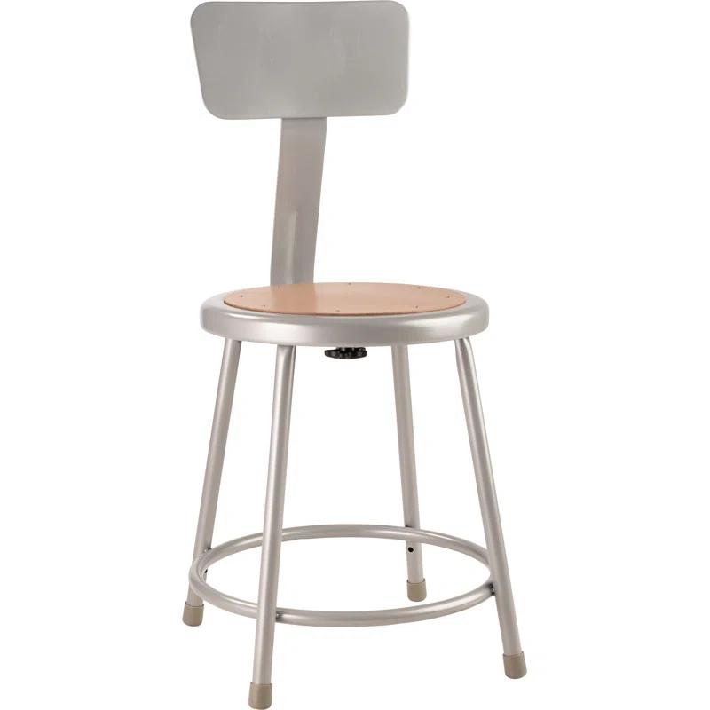 Heavy Duty Steel Stool With Backrest