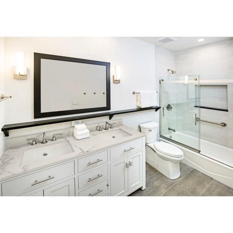 61 in. x 22 in. D Bathroom Vanity Top with Double Sinks
