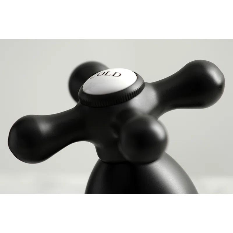 Kingston Brass KS1970AX Kingston Brass Heritage Two-Handle 3-Hole Deck Mount Widespread Bathroom Faucet with Brass Pop-Up Drain