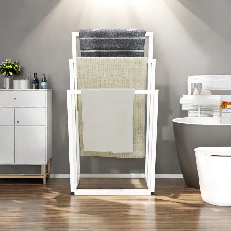 Metal Freestanding Towel Rack 3 Tiers Hand Towel Holder Organizer For Bathroom Accessories