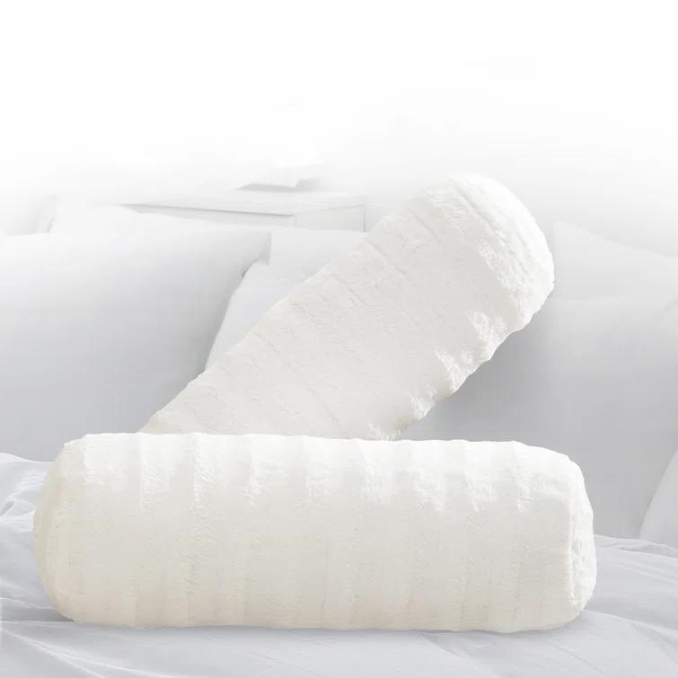 Cheer Collection Cheer Collection Faux Fur Bolster Pillow