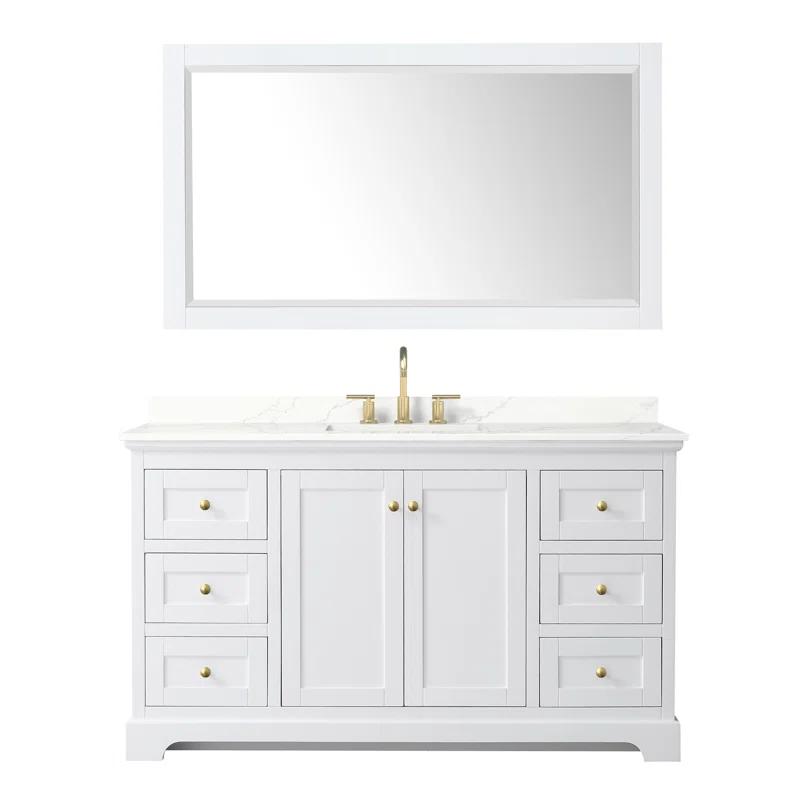 Wyndham Collection Avery 60'' Single Bathroom Vanity with Top