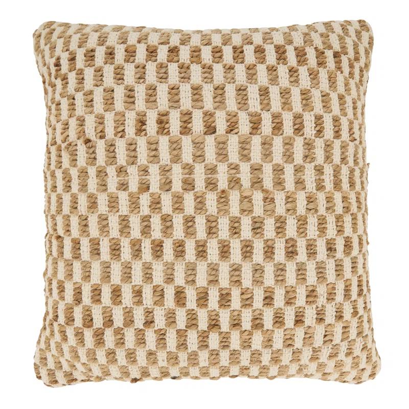 Saro Aeryn Collection Jute / Sisal Pillow Cover