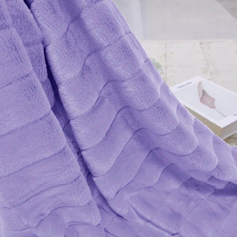 Home Soft Things Luxury Rabbit Faux Fur Throw Blanket & Reviews | Wayfair