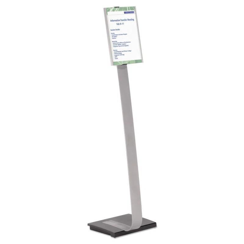 Info Sign Duo Floor Sign Stand For Letter-Size Inserts, 44-1/2" High