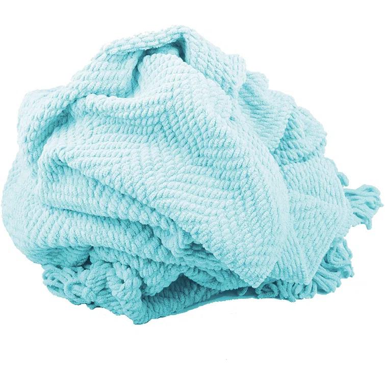 Home Soft Things Tweed Knitted Throw Blanket