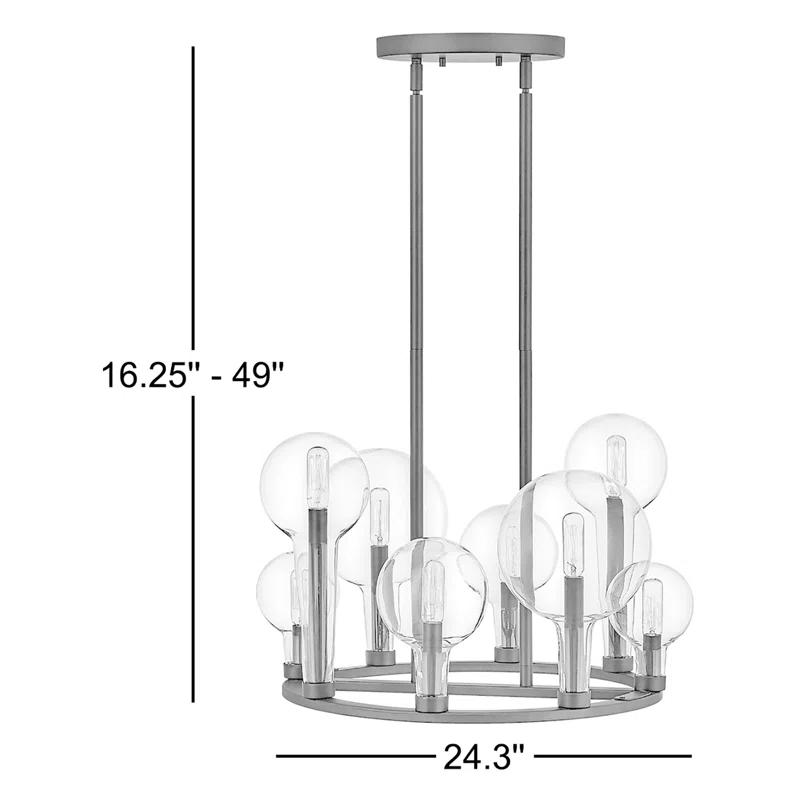 Hennig Ring Chandelier - Brass / 24"Dia