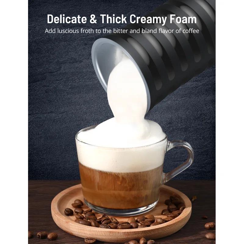 Paris-Rhône Milk Frother, Paris Rhône Milk Frother And Steamer For Hot And Cold Foam, 4-in-1 Electric Milk Frother For Coffee, Quiet Milk Steamer With Auto Shut Off, Milk Warmer For Latte, Cappuccino, Macchiato