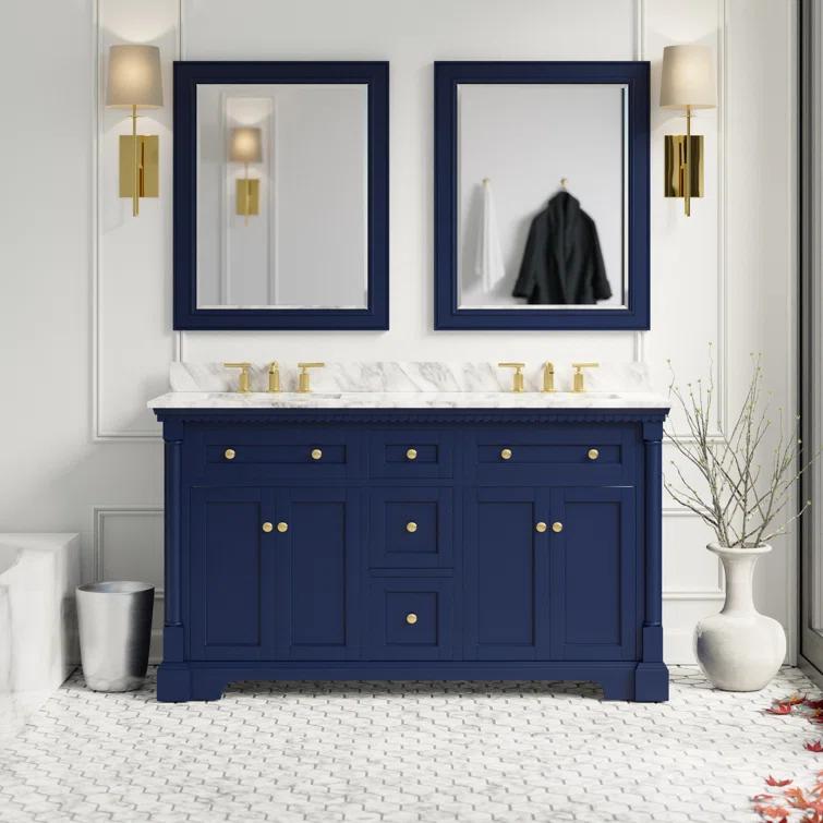 Etta Avenue™ Lydie 60'' Double Bathroom Vanity with Marble Top