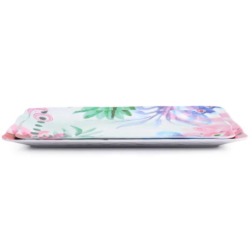 Spice by Tia Mowry Spice By Tia Mowry Cinnamon Twist 2 Piece Melamine Serving Tray Set In Multi
