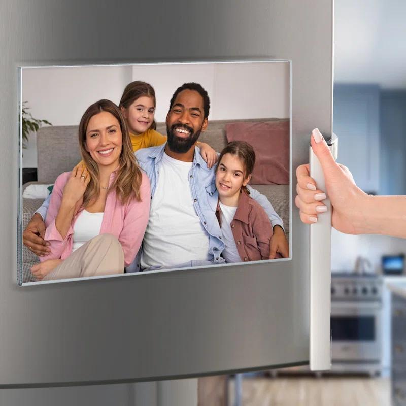 Azar Displays Clear Acrylic Magnet Back Sign Holder Frames 14" W x 11" H - Landscape / Horizontal, 2-Pack (Set of 2)