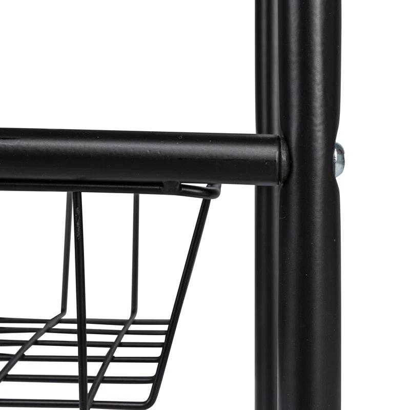 Household Essentials Metal Free Standing Laundry Cart with Wheels