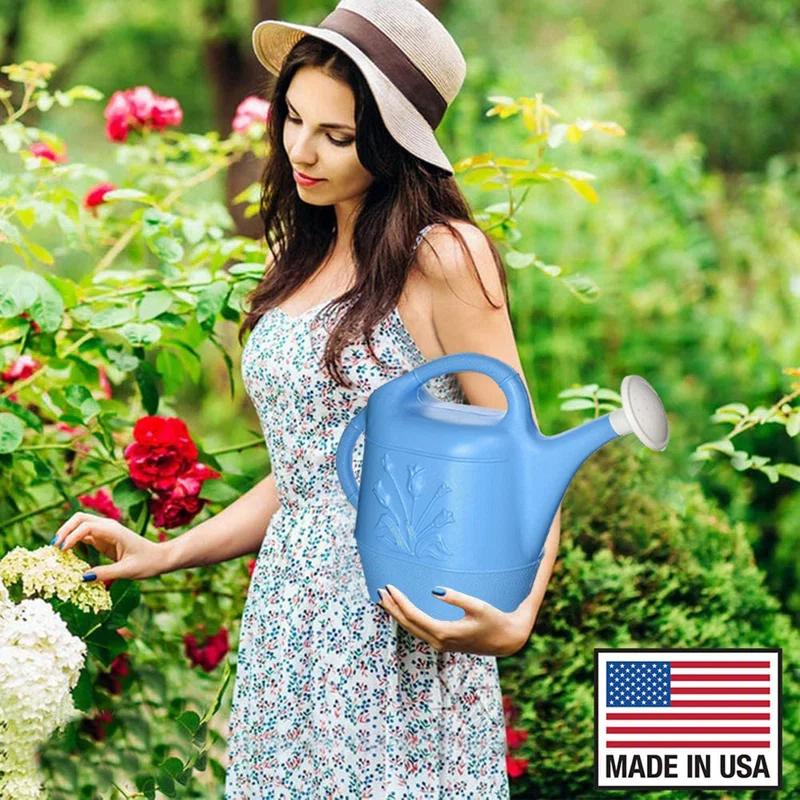 PMU PMU 2 Gallon Watering Can - Plastic Water Can with Detachable Sprinkler Head Pkg/1