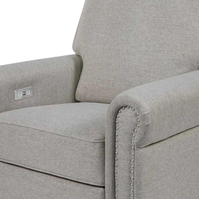 Namesake Linden Electronic Recliner and Swivel Glider in Eco-Performance Fabric with USB port & Reviews | Birch Lane