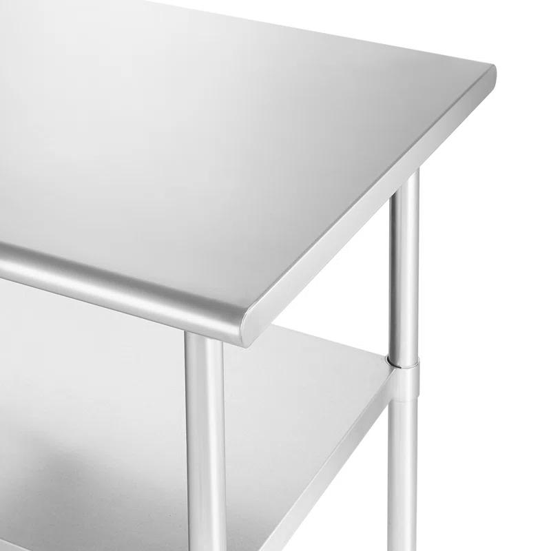 GRIDMANN 30" D x 34.5" H Stainless Steel Prep Station with Undershelf
