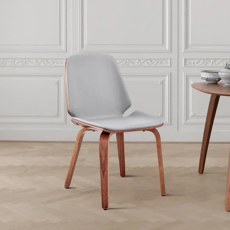 Holly Leatherette Dining Chair with Slightly Curved Seat