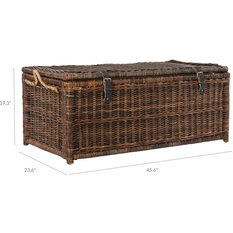 happimess Caden 46" Wicker Storage Trunk