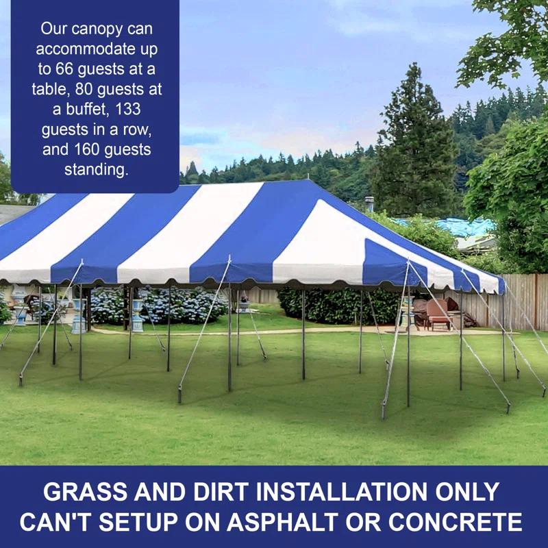 Party Tents Direct 20' x 20' Weekender Pole Party Tent with Sidewalls, Red