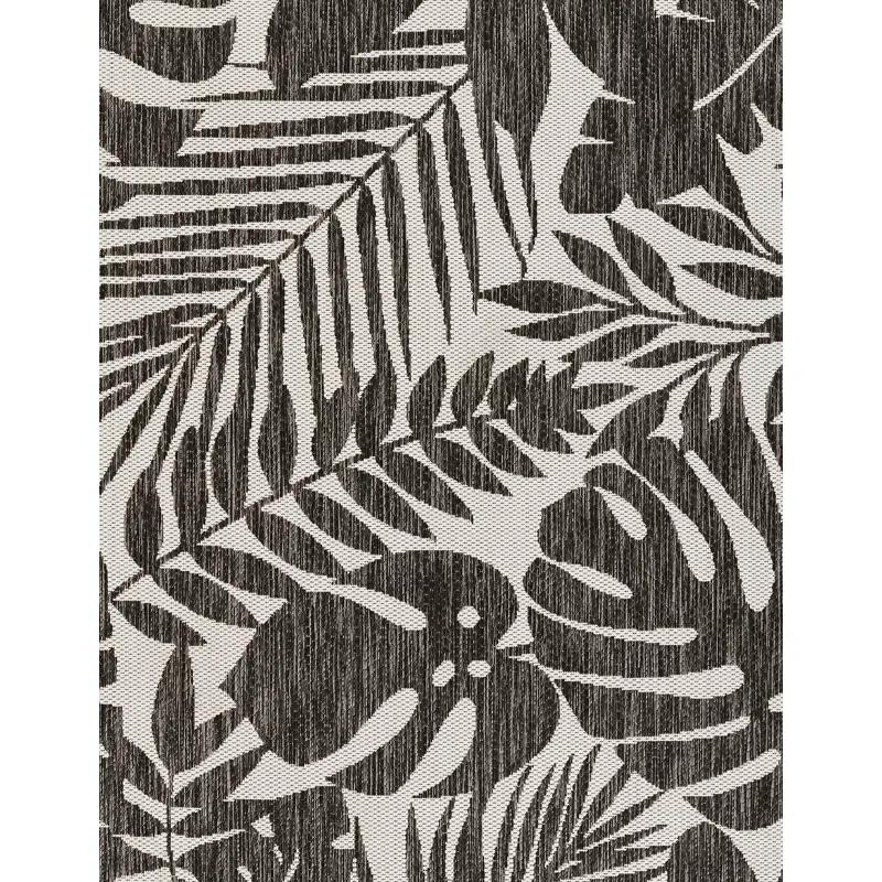 Novogratz Villa Floral Gray/White Indoor / Outdoor Area Rug