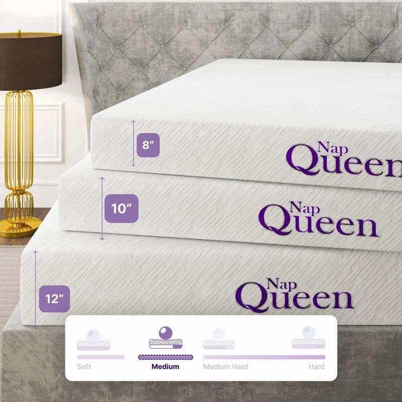 Nap Queen Elizabeth, Cooling Gel Infused Medium Firm Memory Foam Mattress