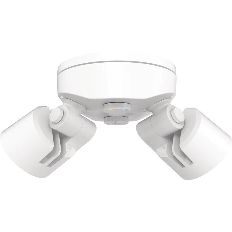 Lithonia Lighting 2 - Head Hardwired Dusk to Dawn Outdoor Security Flood Light with Motion Sensor