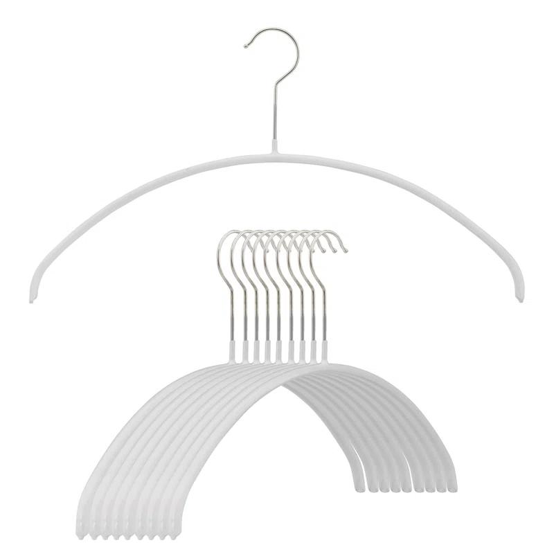 Mawa Metal Non-Slip Standard Hanger for Dress/Shirt/Sweater (Set of 10)